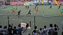 Schoolchildren in Haiti stage their own World Cup in call for peace