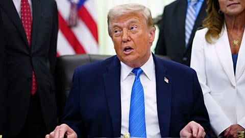 President Donald Trump speaks in the Oval Office of the White House, Wednesday, June 10, 2026, in Washington.