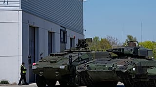 The opening of a new production line production line of Boxer 8x8 wheeled armoured personnel carrier produced by pan-European defense company KNDS in Munich, Germany.
