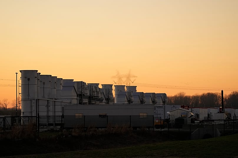 ARŞİV. Aralık 2025’te Tennessee, Memphis’teki xAI tesisinde gaz türbinleri görülüyor