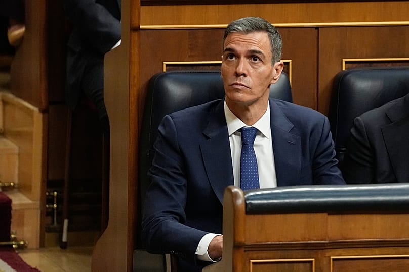 Spain's Prime Minister Pedro Sánchez attends the Spanish Parliament in Madrid, 8 June, 2026