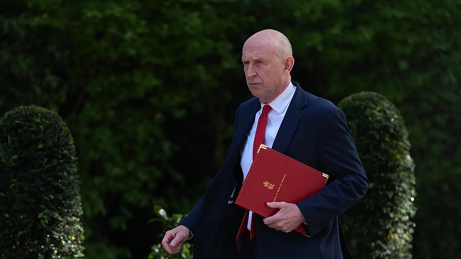 Secretary of State for Defence John Healey arrives for a cabinet meeting in Downing Street, London, Tuesday, 12 May 2026.