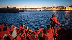 Migrants rescued off the coast of southern Spain. Spain is one of the frontline countries considered "under migratory pressure" in the new EU rules