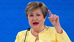 Photo d’archives : Kristalina Georgieva, directrice générale du FMI, aux réunions de printemps Banque mondiale-FMI à Washington, le 17 avril 2026