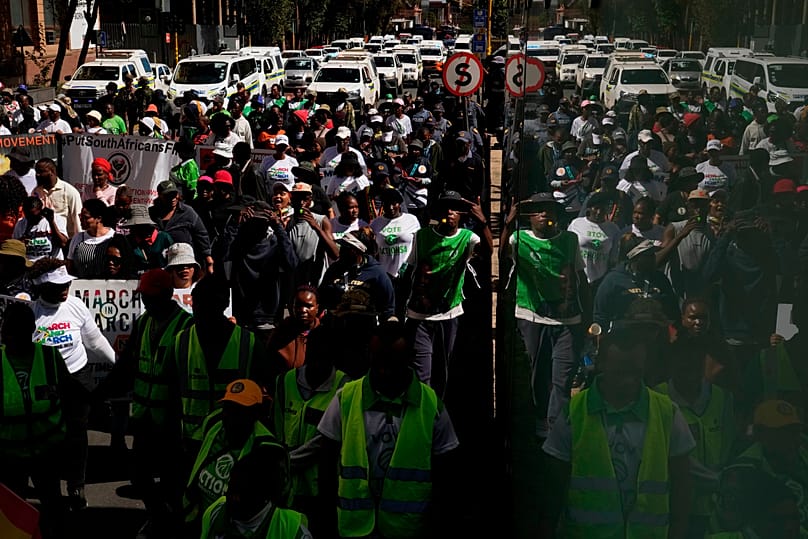South Africans protest against illegal migration in Johannesburg, 29 April, 2026