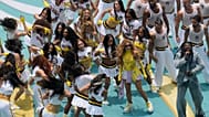 Singer Shakira and Burna Boy perform during the opening ceremony before the start of the World Cup Group match between Mexico and South Africa in Mexico City, 11 June 2026