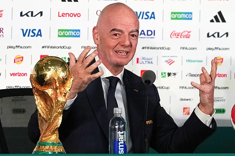 FIFA President Gianni Infantino speaks during a news conference at the stadium in Mexico City, 10 June, 2026