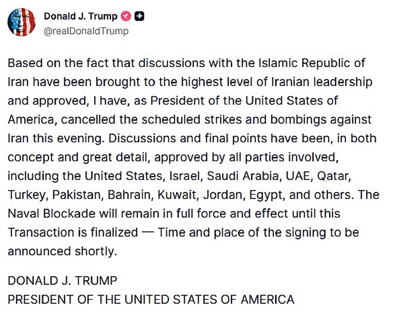 Η ανάρτηση του @realDonaldTrump