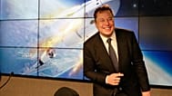 Elon Musk, Gründer, CEO und Hauptingenieur/Konstrukteur von SpaceX, während einer Pressekonferenz im Anschluss an einen Testflug der Falcon-9-Rakete von SpaceX in Cape Canaver