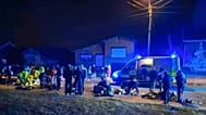 The scene of a car crash in La Louvière, 20 March, 2022