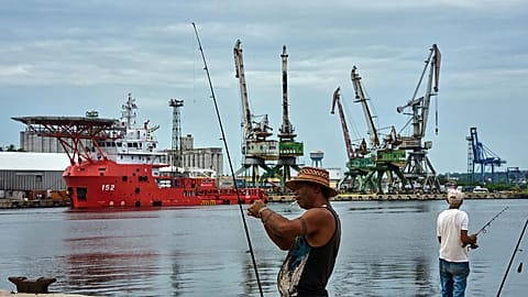 Ship from Colombia laden with food and other goods docks in Cuba to help ease crises