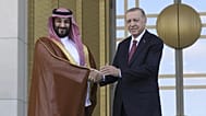 Cumhurbaşkanı Recep Tayyip Erdoğan ve Suudi Veliaht Prens Muhammed Bin Selman, Ankara'da, 2022.