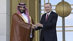 Cumhurbaşkanı Recep Tayyip Erdoğan ve Suudi Veliaht Prens Muhammed Bin Selman, Ankara'da, 2022.