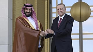 Cumhurbaşkanı Recep Tayyip Erdoğan ve Suudi Veliaht Prens Muhammed Bin Selman, Ankara'da, 2022.