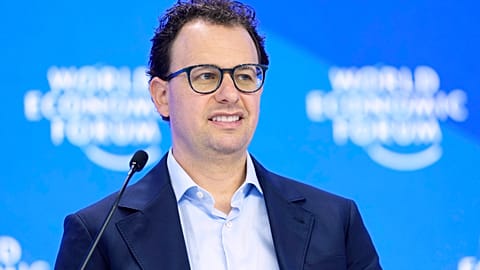 FILE - Dario Amodei, CEO and co-founder of Anthropic, attends the annual meeting of the World Economic Forum in Davos, Switzerland, 23 Jan. 2025. 