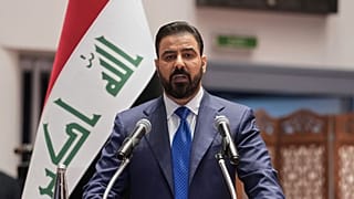رئيس الوزراء العراقي علي الزيدي يتحدث إلى النواب العراقيين قبل تقديم حكومته في بغداد، العراق، الخميس 14 مايو/أيار 2026.