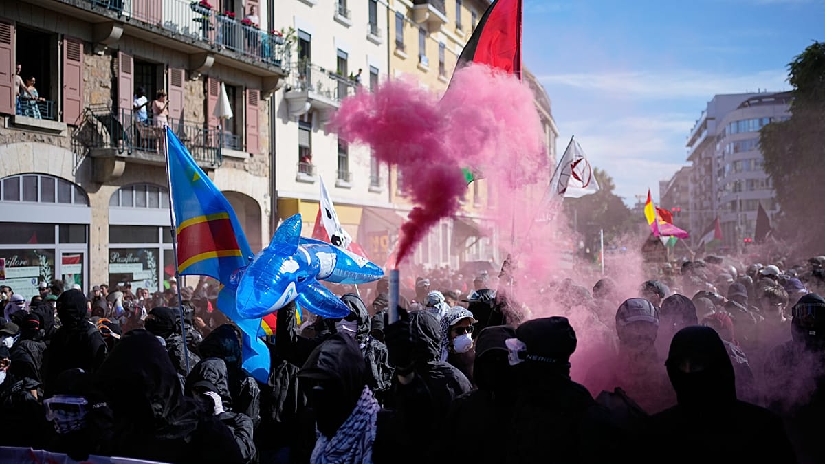 Thousands protest G7 in Geneva as Trump, other leaders ready for summit in France
