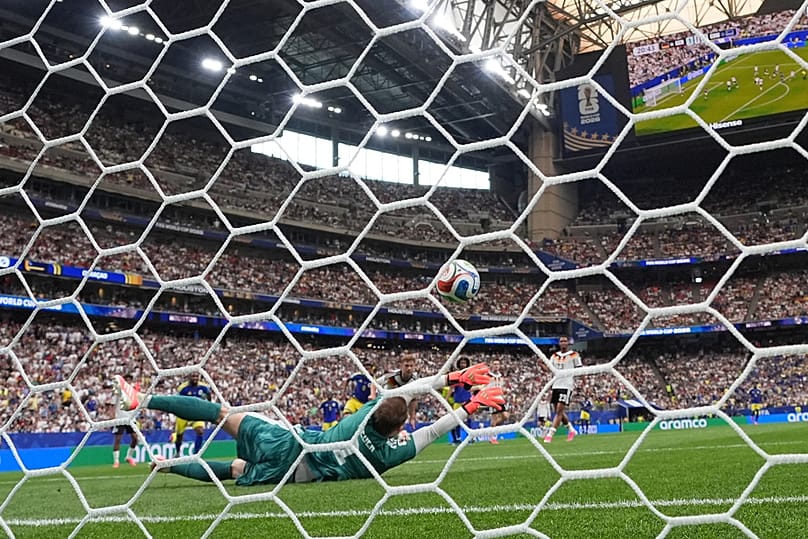 World Cup Group E soccer match between Germany and Curacao in Houston, Sunday, June 14, 2026. (AP Photo/Eric Gay)