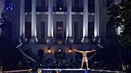 Diego Lopes celebrates during a featherweight bout against Steve Garcia during UFC Freedom 250 on the South Lawn of the White House, Sunday, June 14, 2026, in Washington