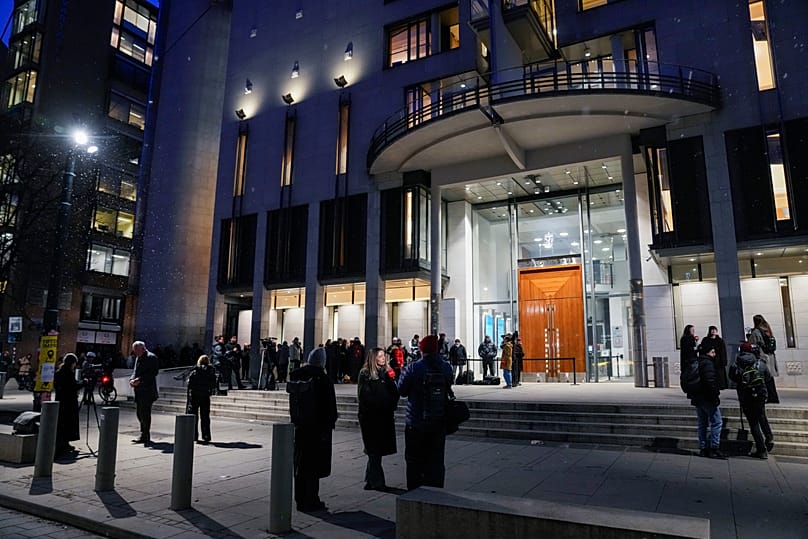 Members of the media gather ahead of the first day of the trial against Marius Borg Høiby in Oslo, 3 February, 2026