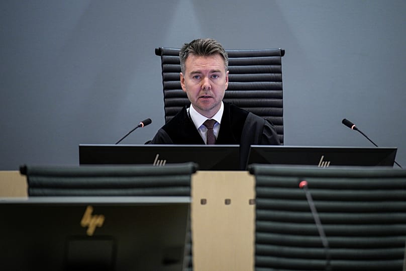 Yönetici Jon Sverdrup Efjestad, Oslo'da Marius Borg Høiby davasındaki karar duruşması sırasında mahkemede, 15 Haziran 2026.