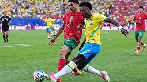 Hakimi y Vinícius, dos de los protagonistas involuntarios de la polémica con el español.