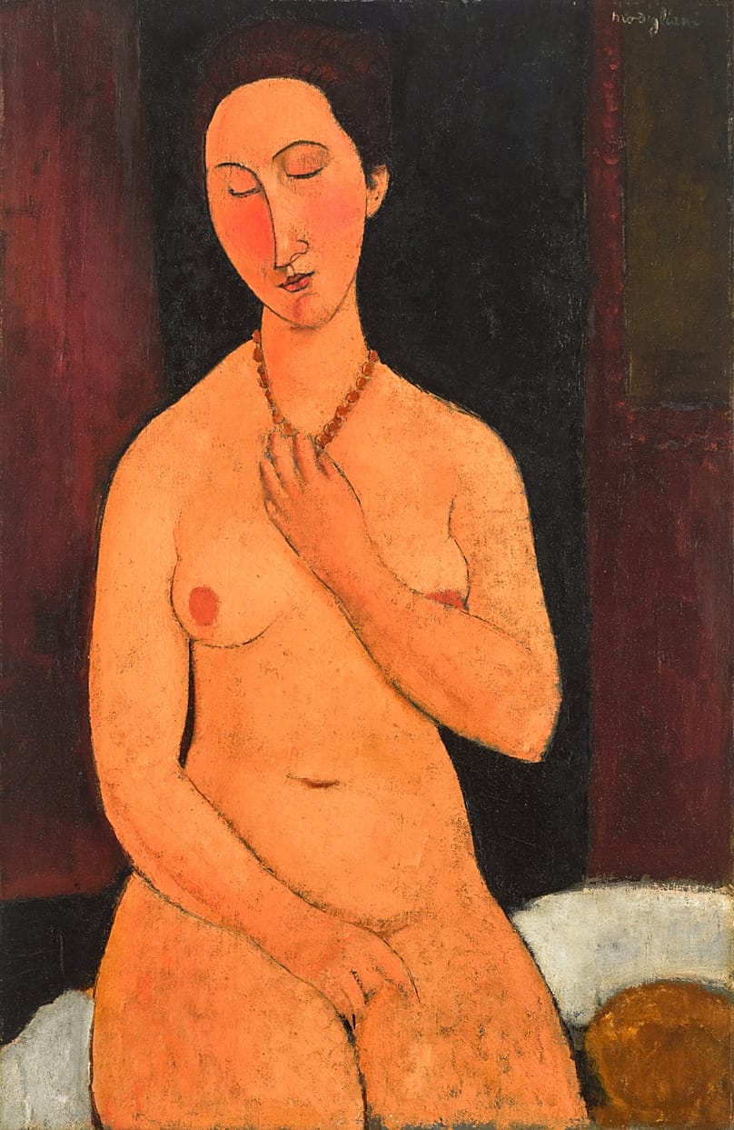 Der Akt „Nu assis au collier“ von Amedeo Modigliani aus dem Jahr 1917