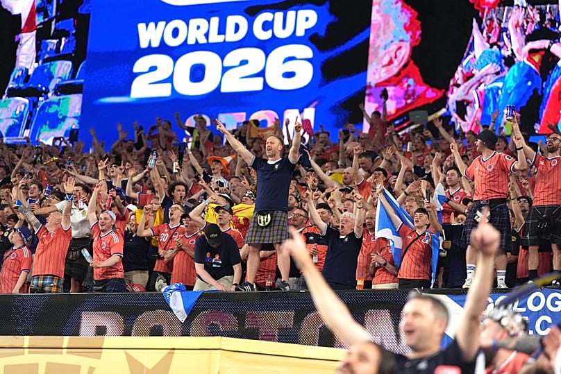 Scottish fans pictured during the World Cup 2026 debut game against Haiti, Sunday 14/06/2026