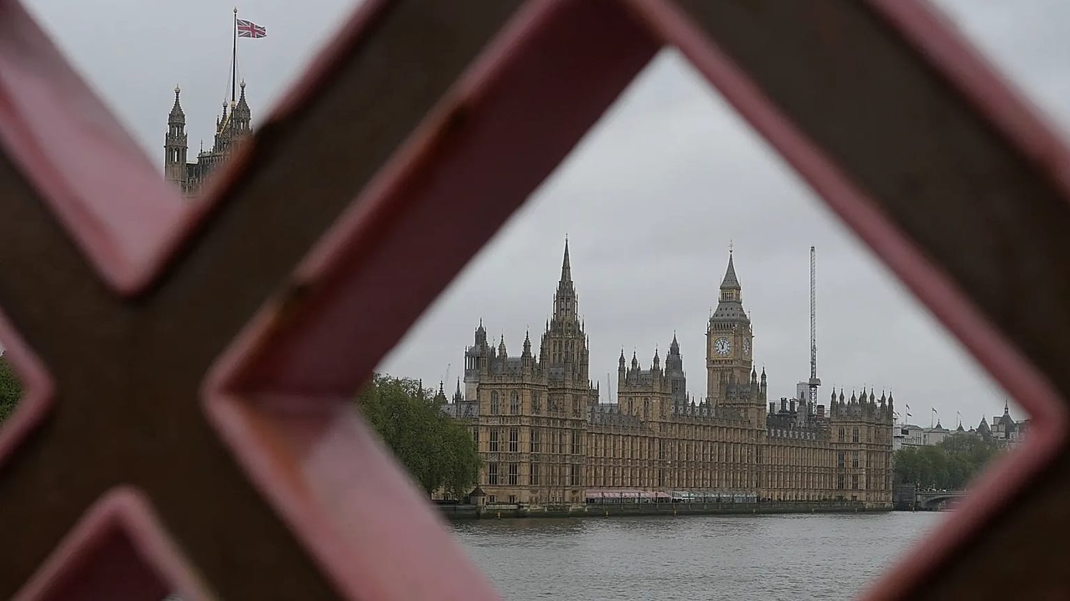 A general view of the Houses of Parliament from across the River Thames in London, 3 May, 2024