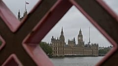 A general view of the Houses of Parliament from across the River Thames in London, 3 May, 2024