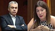 Santos Cerdán ante su comparecencia en los juzgados de Plaza Castilla y Leire Díez en el Senado
