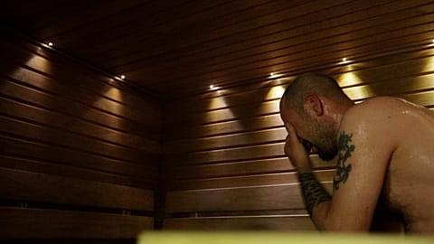 Archives – A man in a sauna, 24 July 2017.