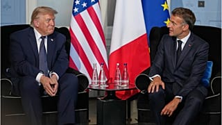 دیدار دونالد ترامپ با امانوئل ماکرون در اویان