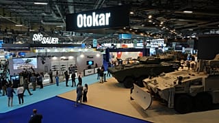 Vue d'ensemble du parc des expositions d'Eurosatory, le salon de la défense et de la sécurité, à Villepinte, près de Paris, le lundi 15 juin 2026. 