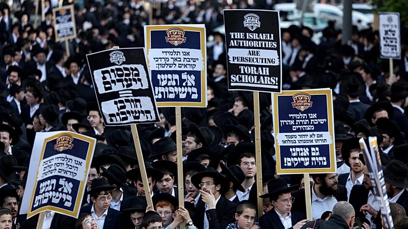 Haredi-párti tüntetés