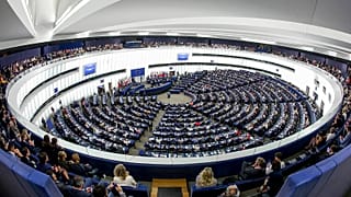 The European Parliament hemicycle.
