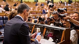 Foto de archivo. El presidente del Gobierno español, Pedro Sánchez, en el Parlamento español, en Madrid, el miércoles 9 de julio de 2025