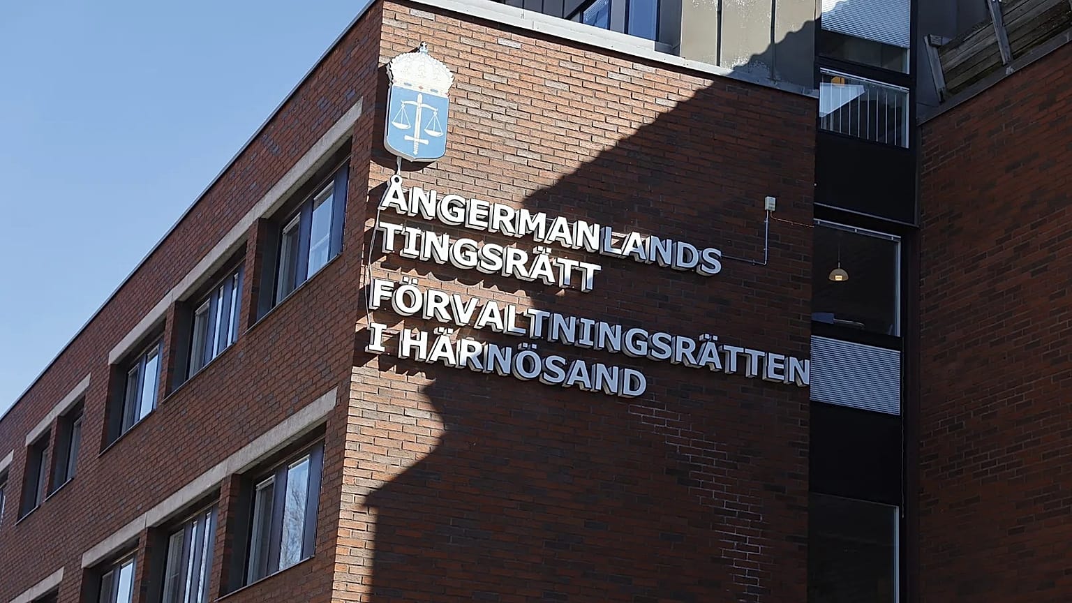Exterior view of Angermanlands district court in Harnosand, 10 April, 2026