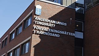 Exterior view of Angermanlands district court in Harnosand, 10 April, 2026