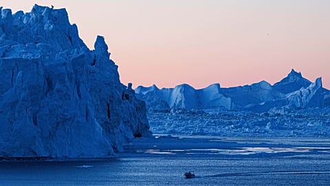 In the North Atlantic there is a cold patch known as the "cold blop" - stock image.