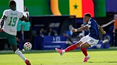 Kylian Mbappé lors du premier match de l'équipe de France à la Coupe du monde face au Sénégal (3-1), à East Rutherford, près de New York, aux États-Unis, le 16 juin 2026.