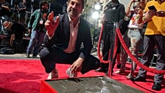 Javier Bardem is honored during his hand and footprint ceremony on Tuesday