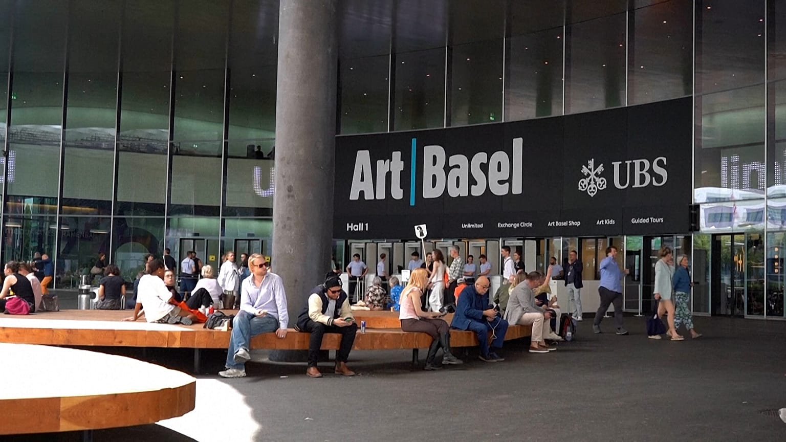People outside the Unlimited gallery at Art Basel 2026