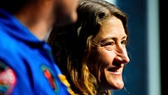 Christina Koch, de la misión Artemis II, participa en un evento en el Centro Nacional de las Artes en Ottawa el miércoles 13 de mayo de 2026.