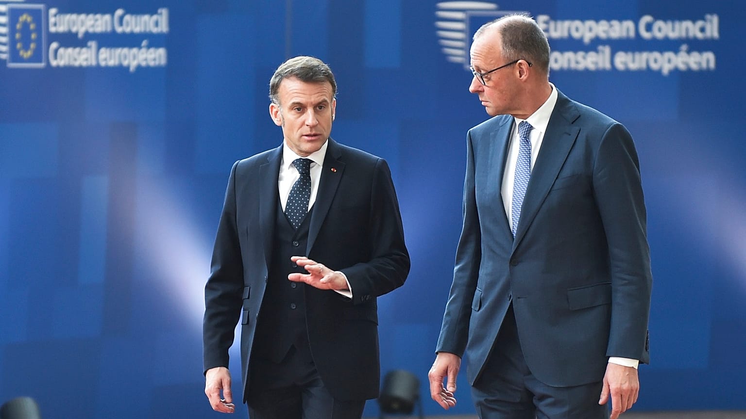 Emmanuel Macron and Friedrich Merz.