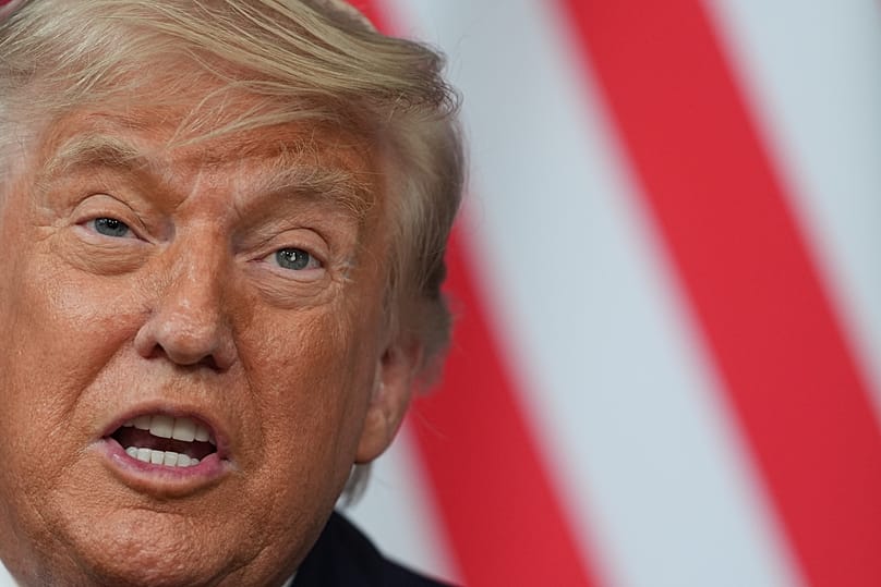 Donald Trump amerikai elnök az eviani G7-csúcson, 2026. június 17-én