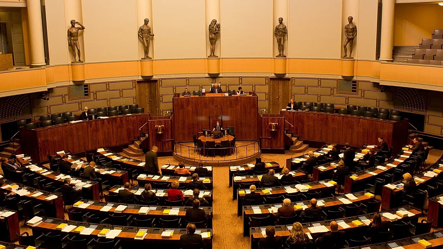 The interior of the Finnish parliament in Helsinki, 23 October, 2012