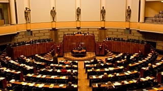 The interior of the Finnish parliament in Helsinki, 23 October, 2012