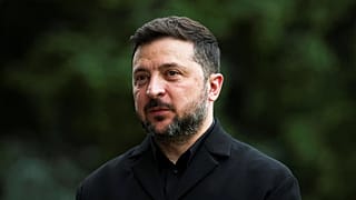 Ukrainian President Volodymyr Zelenskyy meets with British Prime Minister Keir Starmer, not pictured, on the sidelines of the G7 summit, in Evian-les-Bains, France.