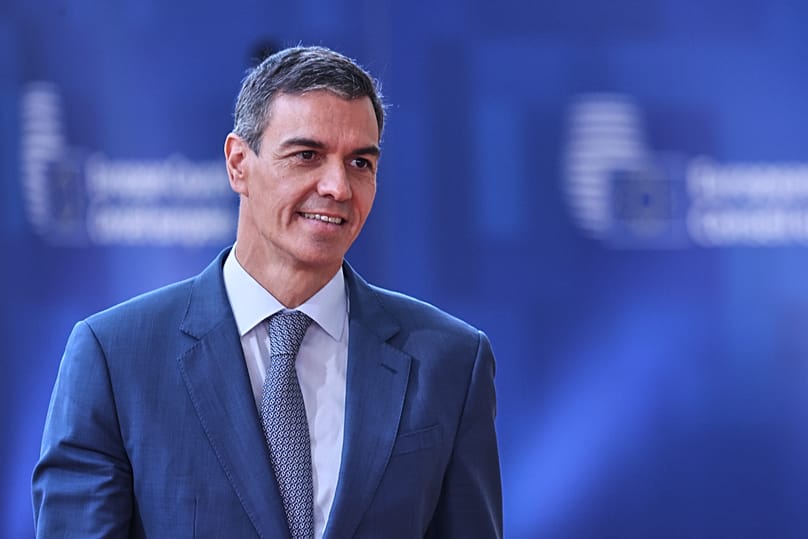 Spain's Prime Minister Pedro Sánchez arrives for the EU summit in Brussels, 18 June, 2026